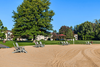 beautiful beach access available at lamberton lake apartments